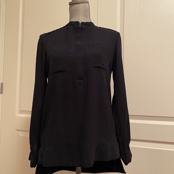 Zara Sheer Office Dress Shirt Dark Blue- 2 Sizes (XS&Small) - Picture 8 of 10